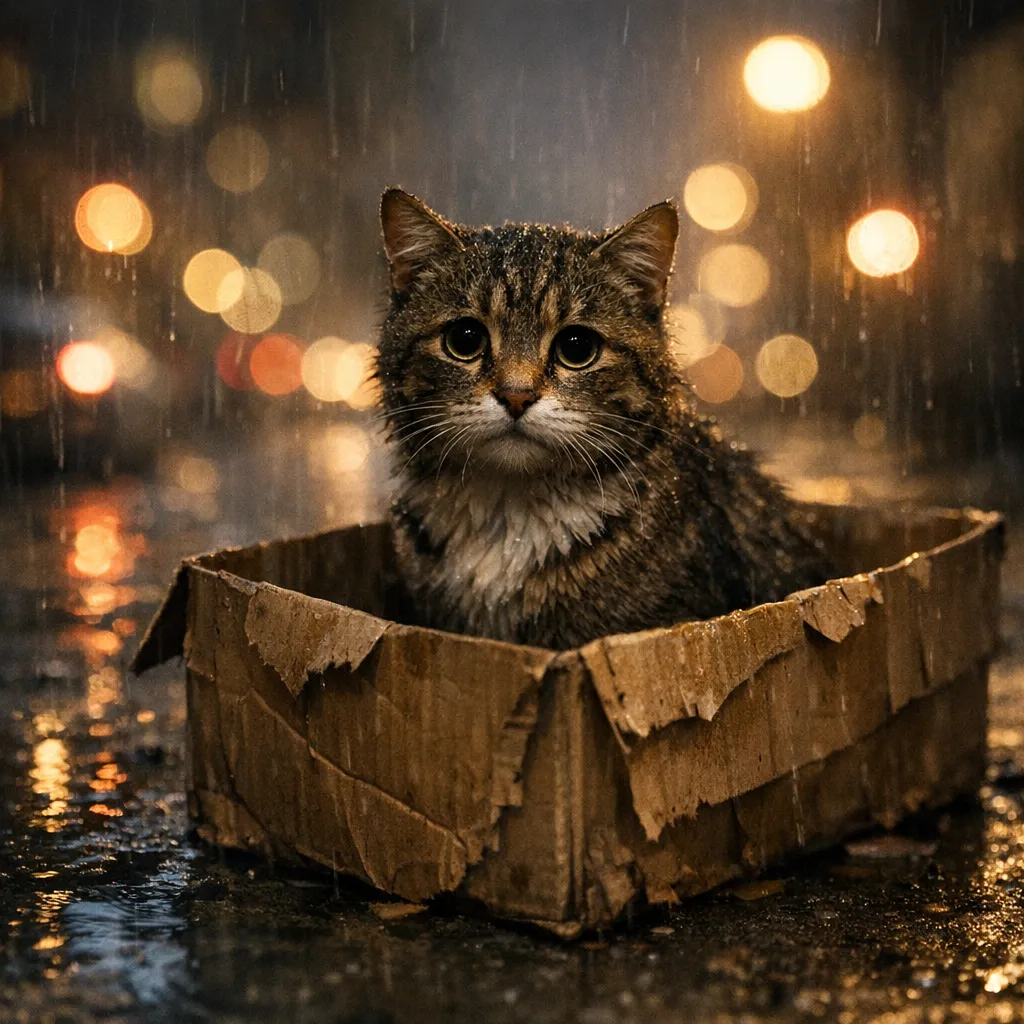Gatto abbandonato