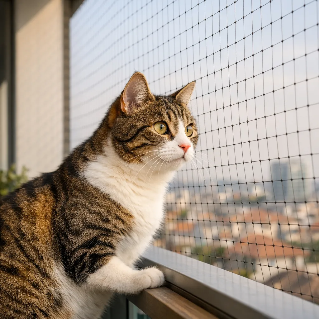 Gatti rete balcone