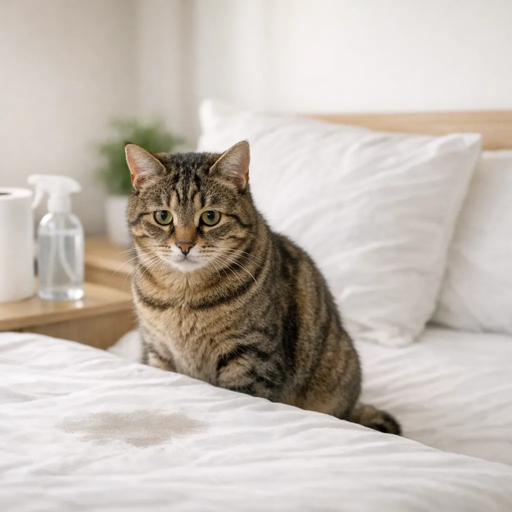 Gatto pipì letto