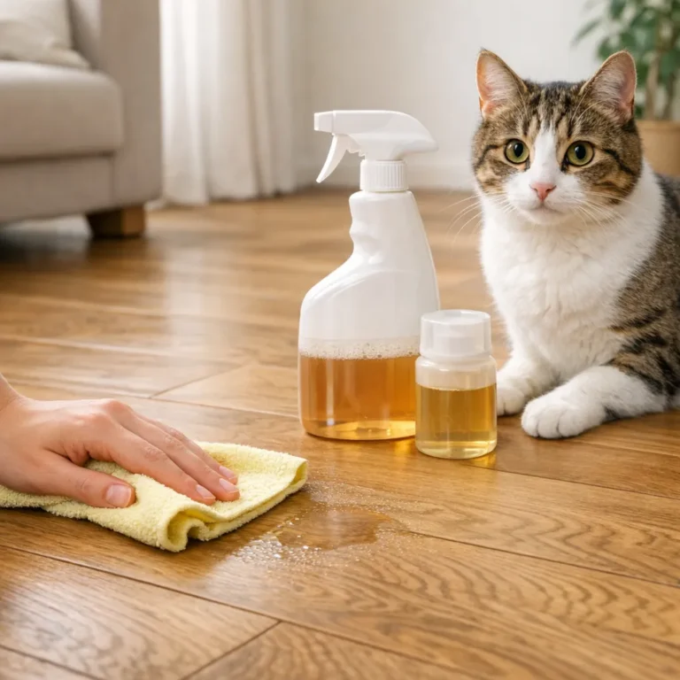 Gatto pipi parquet