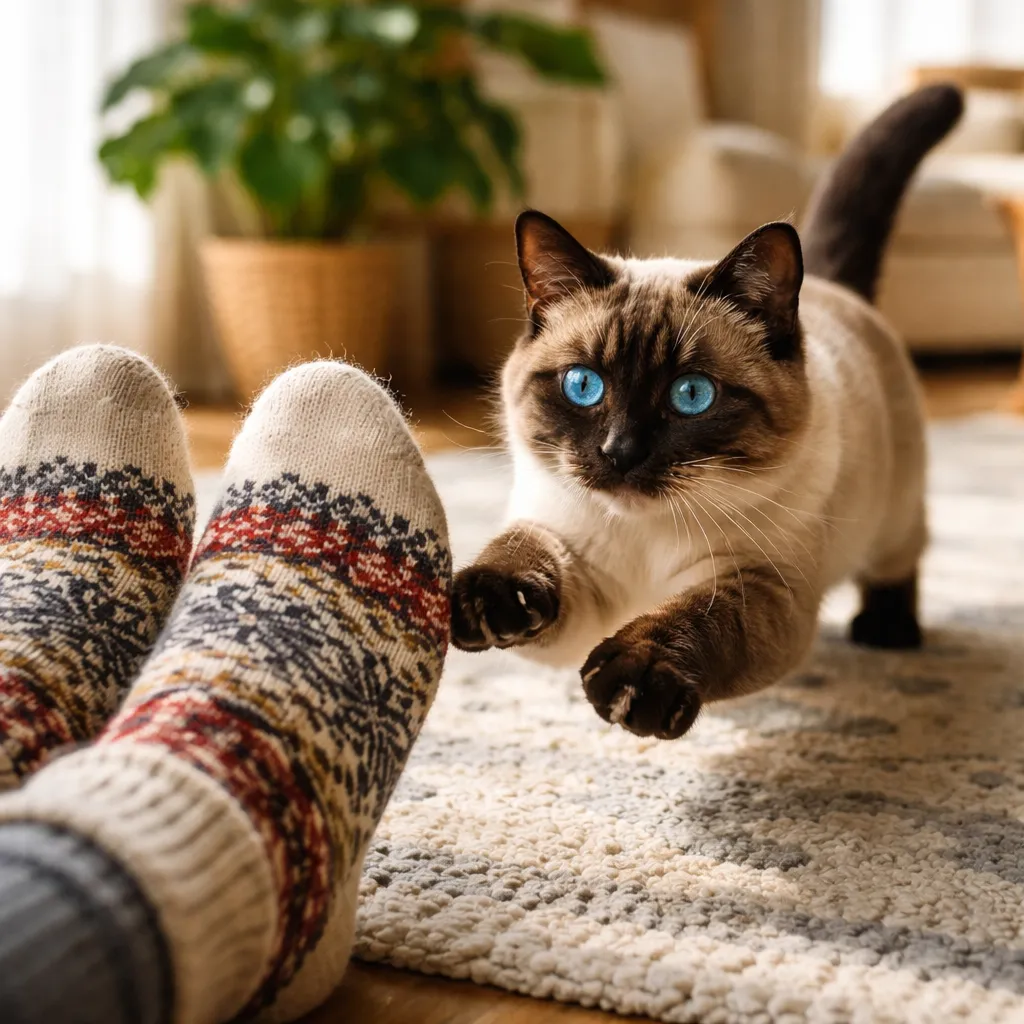perchè i gatti mordono i piedi
